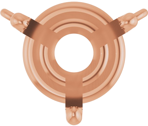 Pakabukas „Round 3-Prong“ 585 Rožinis Aukso Round 7mm (1)