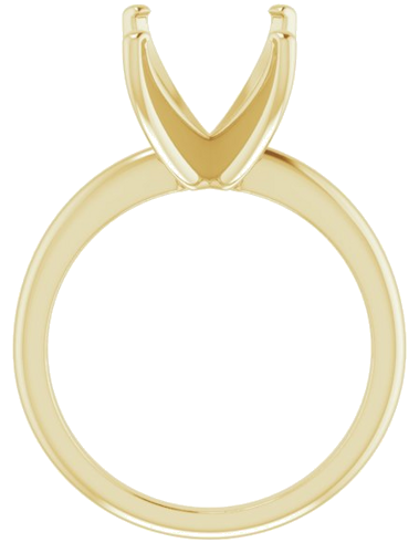 14K Yellow  11x9 mm Emerald Solitaire Engagement Ring Mounting (2)