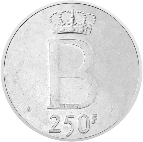 250 Francs Baudouin I (1951-1993) Belgium silver coin (1)