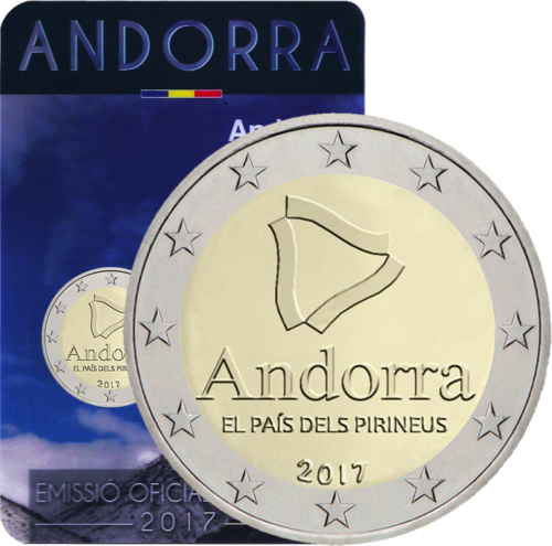2017 Andora Pirėnų valstybė 2 eurų moneta (1)
