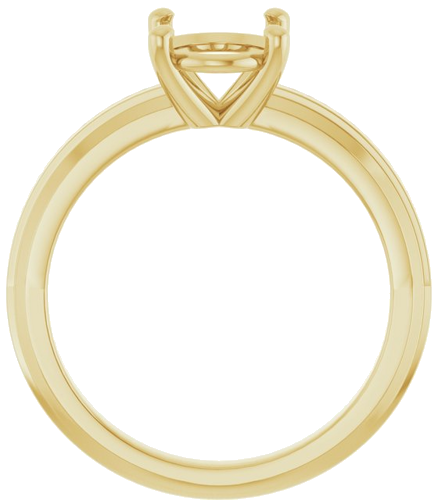 Sužadėtuvių Žiedas „Solitaire“ 585 Geltonojo Aukso Oval 9mm x 7mm (2)