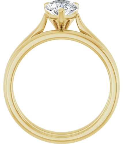 Sužadėtuvių Žiedas „Solitaire“ 585 Geltonojo Aukso Pear Shape 9mm x 6mm (7)