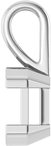 14K White 8x6 mm Emerald Pendant Mounting (3)