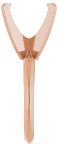 14K Rose 12x10 mm Oval Solitaire Engagement Ring Mounting (4)