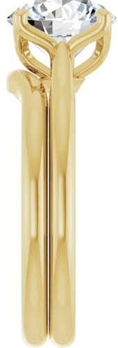 Sužadėtuvių Žiedas „Solitaire“ 585 Geltonojo Aukso Round 8.2mm (9)