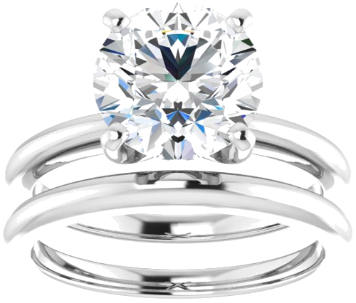 14K White  8.8 mm Round Solitaire Engagement Ring Mounting (8)