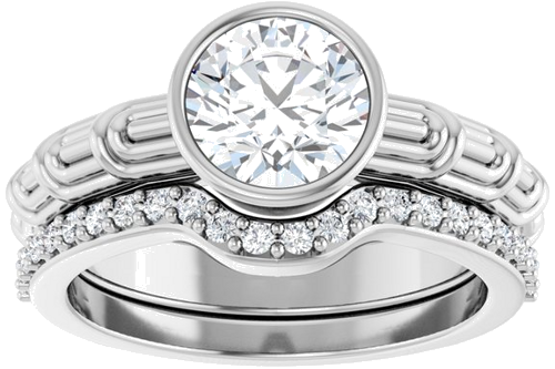 14K White 7.4 mm Round Solitaire Engagement Ring Mounting (8)