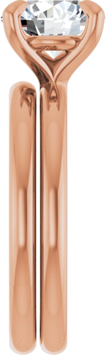 Sužadėtuvių Žiedas „Solitaire“ 585 Rožinis Aukso Round 8mm (9)