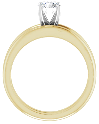 14K Yellow   White  5.5 mm Round Solitaire Engagement Ring Mounting (7)