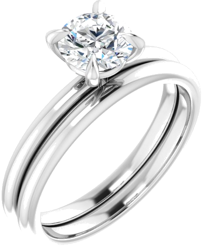 Sužadėtuvių Žiedas „Solitaire“ 950 Platinos Round 6mm (6)