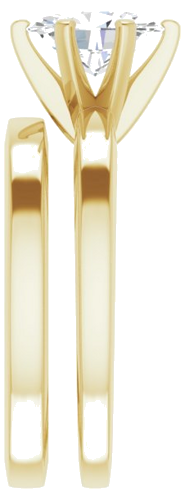 Sužadėtuvių Žiedas „Solitaire“ 585 Geltonojo Aukso Oval 8mm x 6mm (9)