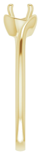 14K Yellow 4.1 mm Round Engagement Ring Mounting (4)