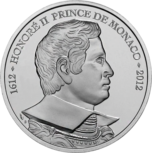 2012 Monaco Albert II/Honoré II 10 euro silver coin (1)