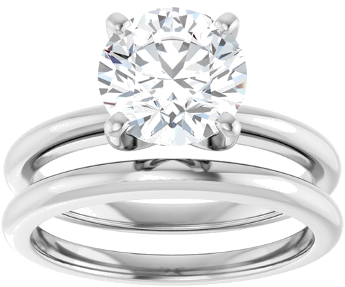 Sužadėtuvių Žiedas „Solitaire“ 950 Platinos Round 8mm (8)