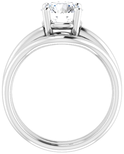 Sužadėtuvių Žiedas „Solitaire“ 14k white gold Round 7.4mm (7)