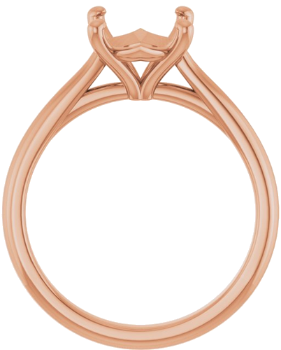 Sužadėtuvių Žiedas „Solitaire“ 585 Rožinis Aukso Oval 10mm x 8mm (2)