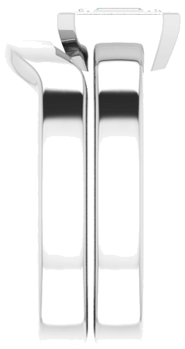 10K White 7x5 mm Emerald Solitaire Engagement Ring Mounting (9)