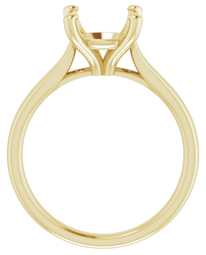 14K Yellow 9 mm Round Engagement Ring Mounting (2)