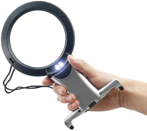 Universal Magnifying Glass with LED Light 2x 6x (2)