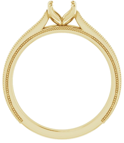 Sužadėtuvių Žiedas „Solitaire“ 585 Geltonojo Aukso Oval 7mm x 5mm (2)