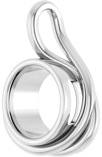 14K White 12 mm Round Pendant Mounting (2)