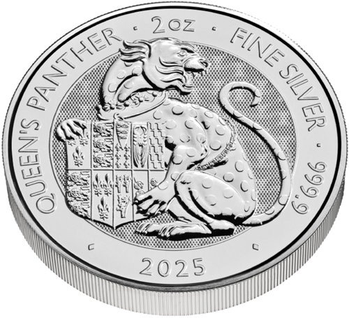 2025 Great Britain Royal Tudor Beasts: Panther 2 oz Silver Coin (3)