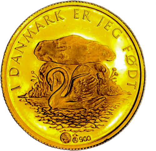 1975 Дания Златен възпоменателен медал на Х.К. Андерсен (2)