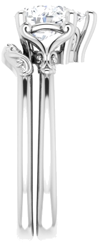 Sužadėtuvių Žiedas „Solitaire“ 585 Baltojo Aukso Pear Shape 8mm x 6mm (9)