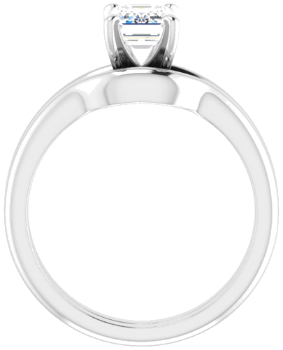 Sužadėtuvių Žiedas „Solitaire“ 585 Baltojo Aukso Emerald 7mm x 5mm (7)