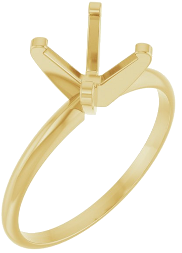 Sužadėtuvių Žiedas „Solitaire“ 585 Geltonojo Aukso Square 5.5mm (1)