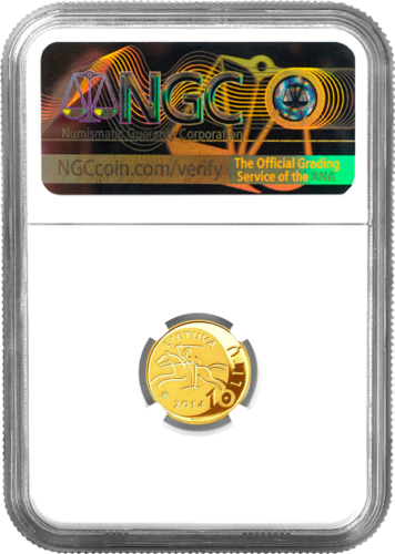 2014 Литва Златна монета от 10 литаса BALTISTIKA PF 69 ULTRA CAMEO (2)
