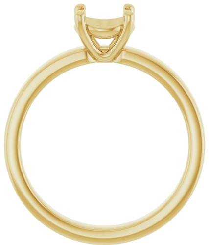 14K Yellow 6.5 mm Round Solitaire Engagement Ring Mounting (2)