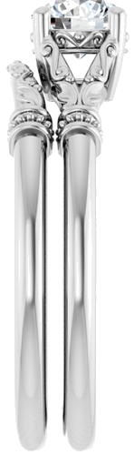 Sužadėtuvių Žiedas „Split Shank“ 925 Sidabro Round 5.2mm (9)