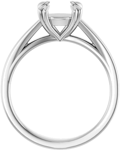 10K White 8 mm Round Engagement Ring Mounting (2)