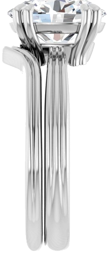 Sužadėtuvių Žiedas „Solitaire“ 585 Baltojo Aukso Oval 10mm x 8mm (9)