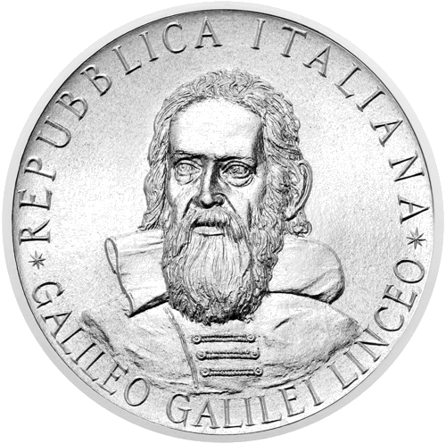 500 Lire Galileo Galilei 1982 Italy Silver Coin (1)