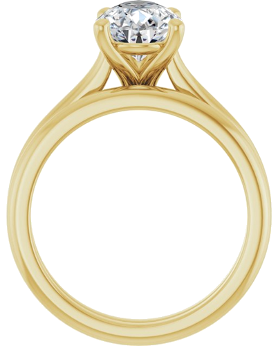Sužadėtuvių Žiedas „Solitaire“ 585 Geltonojo Aukso Pear Shape 10mm x 7mm (7)
