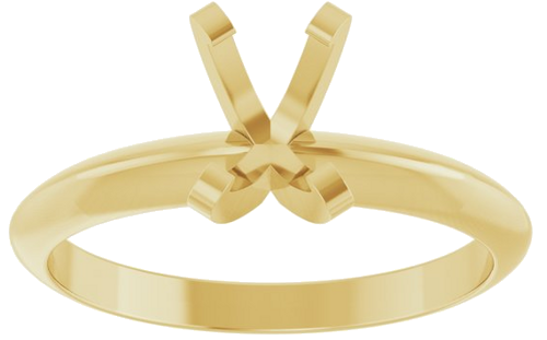 14K Yellow 6.5x4.5 mm Oval Solitaire Engagement Ring Mounting (3)