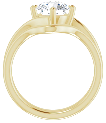 14K Yellow  7.4 mm Round Solitaire Engagement Ring Mounting (7)