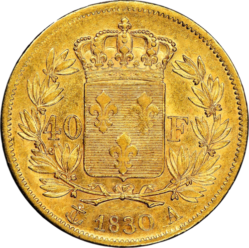 40 franku Francijas karalistes zelta monēta - Kārlis X (1824-1830) (2)