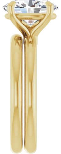 Sužadėtuvių Žiedas 750 Geltonojo Aukso Oval 10mm x 8mm (9)