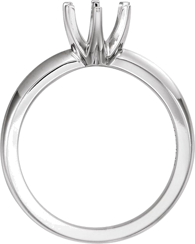 14K White 6.5 mm Round Medium 6 Prong Solstice Solitaire® Ring Mounting (2)