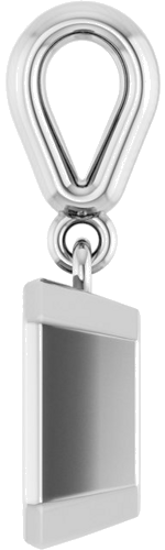 Sterling Silver  7x5 mm Emerald Pendant Mounting (3)