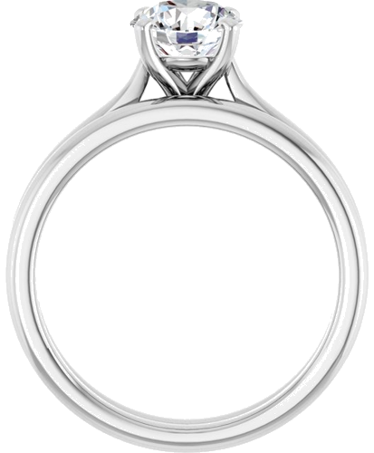 14K X1 White 6.5 mm Round Engagement Ring Mounting (7)