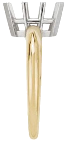 Sužadėtuvių Žiedas „V-End Solitaire“ 585 Baltojo Ir Geltonojo Aukso Marquise 8mm x 4mm (3)