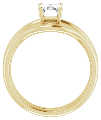 Sužadėtuvių Žiedas „Solitaire“ 14k yellow gold Emerald 7mm x 5mm (7)