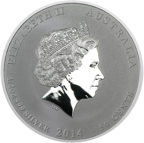 1/2 oz Zirga gads 2014 (Lunar II) Austrālijas sudraba monēta (2)