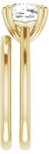 14K Yellow 8 mm Cushion Solitaire Engagement Ring Mounting (9)