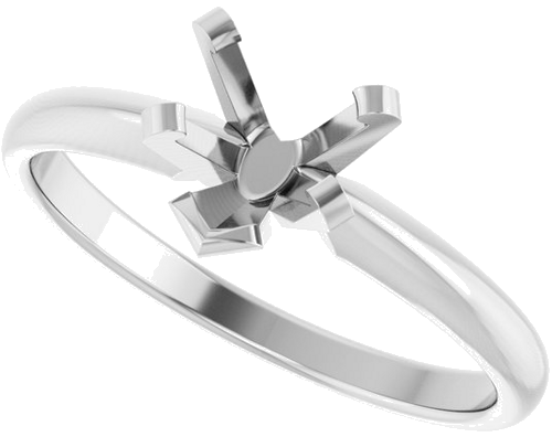 Sužadėtuvių Žiedas „Solitaire“ 585 Baltojo Aukso Heart Shape 5.5mm (4)