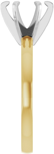 14K Yellow White 7.3-7.7 mm Round Solitaire Engagement Ring Mounting (4)